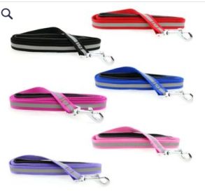 Basic Reflective Dog Leash - Paisley Purple