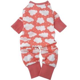 Cuddle Pup Pajamas - Coral and Clouds (Option: X-Small)