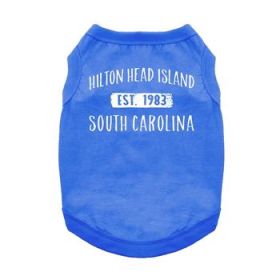 NEW - Hilton Head Island, SC Dog Shirt - Blue (Option: Large)