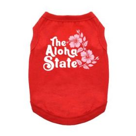 NEW - The Aloha State Dog Shirt - Red (Option: Large)