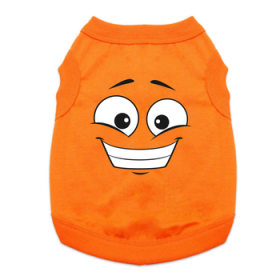 NEW - Happy Face Dog Shirt - Sunset Orange (Option: 3X-Large)