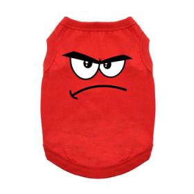NEW - Angry Face Dog Shirt - Flame Scarlet Red (Option: X-Small)