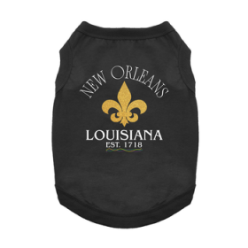 NEW - New Orleans LA Dog Shirt - Jet Black (Option: 2X-Large)