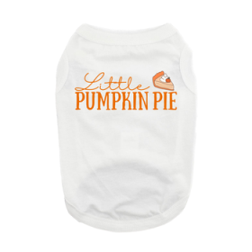 NEW - Little Pumpkin Pie Dog Shirt - White (Option: X-Small)