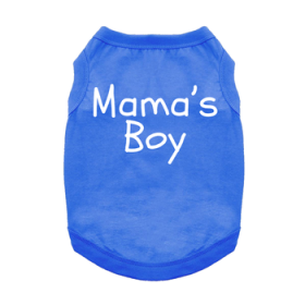 NEW - Mama's Boy Dog Shirt - Blue (Option: Small)