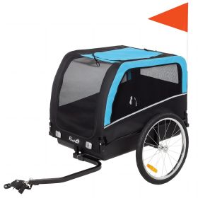Dog Bike Trailer, Pet Cart Bicycle Carrier with 20" Air Tires, Quick-Release Wheels, Reflectors, Flag (Title: Default Title)