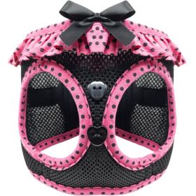 Hot Pink and Black Polka Dot Ruffle (Option: Small)