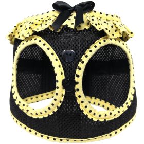 Yellow and Black Polka Dot Ruffle (Option: Large)