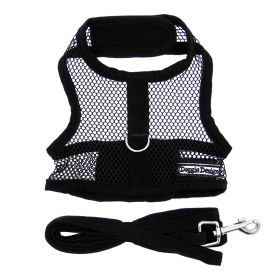 Cool Mesh Dog Harness - Solid Black (Option: Small)