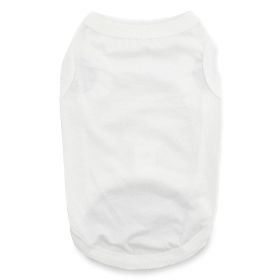 100% Cotton Dog Tanks - White (Option: Large)