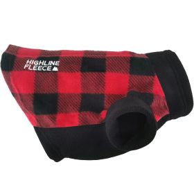 Highline Fleece Dog Coat - Red and Black Plaid (Option: Size 16LC)