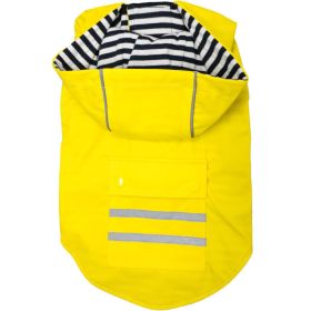 Slicker Raincoat with Striped Lining - Yellow (Option: 3X-Large)