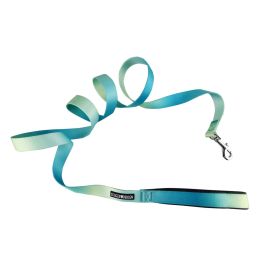 American River Ombre Leash - Aruba Blue (Option: 1 inch wide 
x 6 feet long)