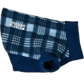 Highline Fleece Dog Coat - Blue Plaid (Option: Size 10)