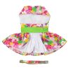 Pink Hawaiian Floral Dog Harness Dress